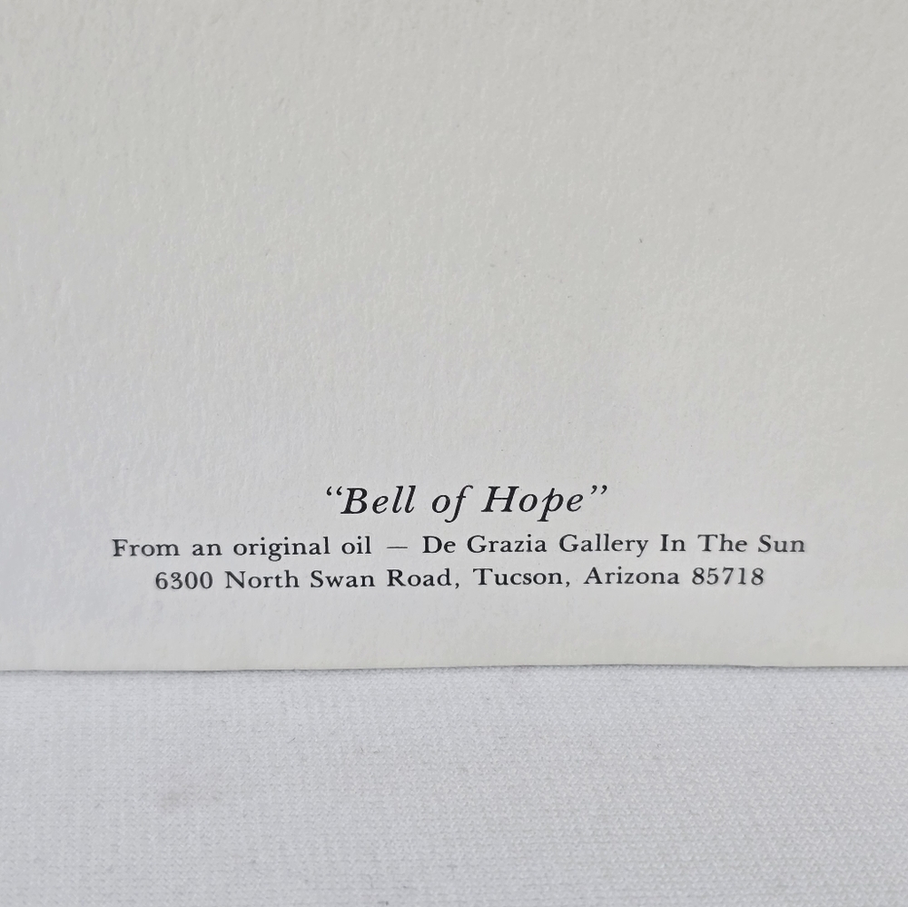 Degrazia "Bell of Hope" 1984 Print NOT FRAMED - Picture 4 of 8